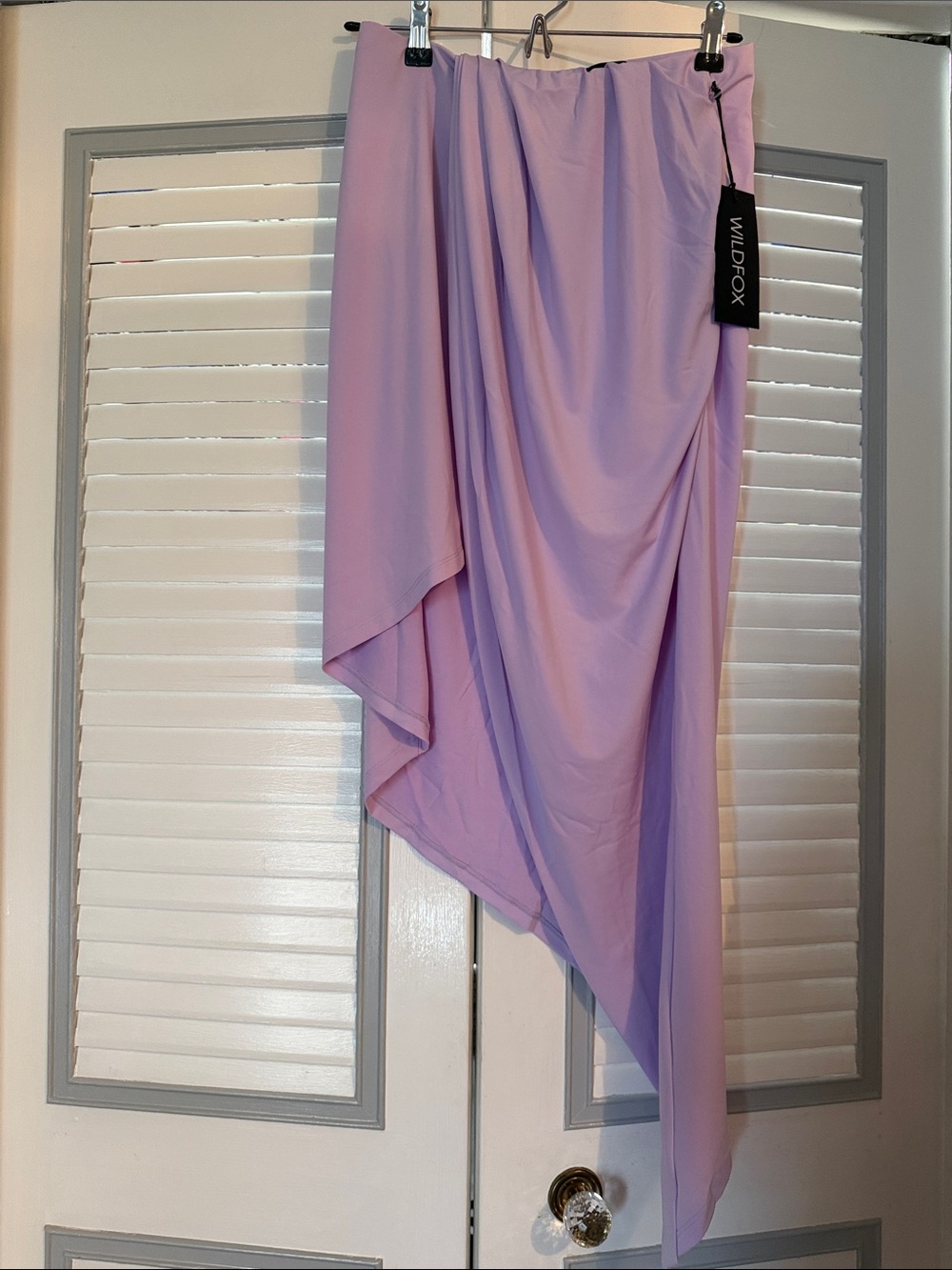 NWT Wildfox Lilac Asymmetrical Draped Skirt